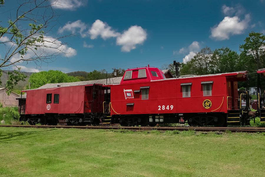 Red Caboose Photograph by Mary Almond
