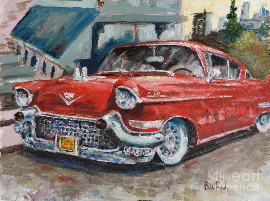 Red Caddy Painting by William Reed