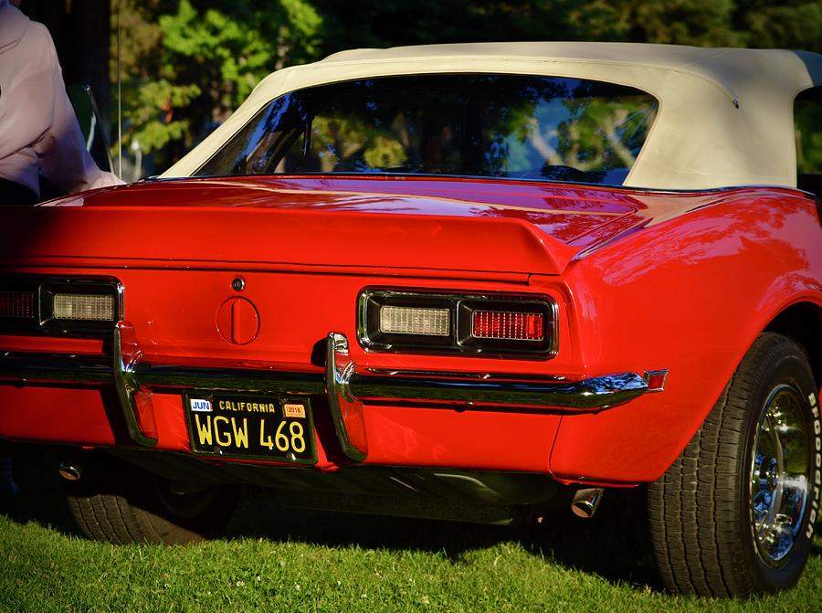 Red Camaro Convertable Detail Photograph by Dean Ferreira