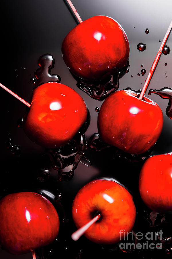 Red candy apples or apple taffy Photograph by Jorgo Photography