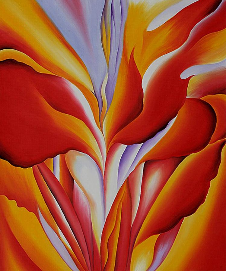 Red Canna Painting