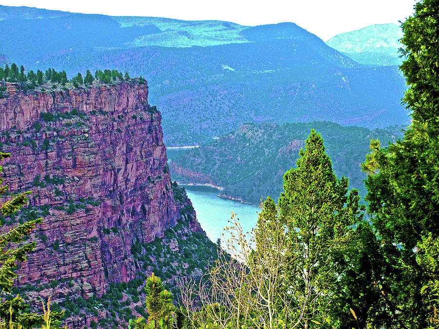 Red Canyon Wall in Flaming Gorge National Recreation Area, Utah  Photograph by Ruth Hager
