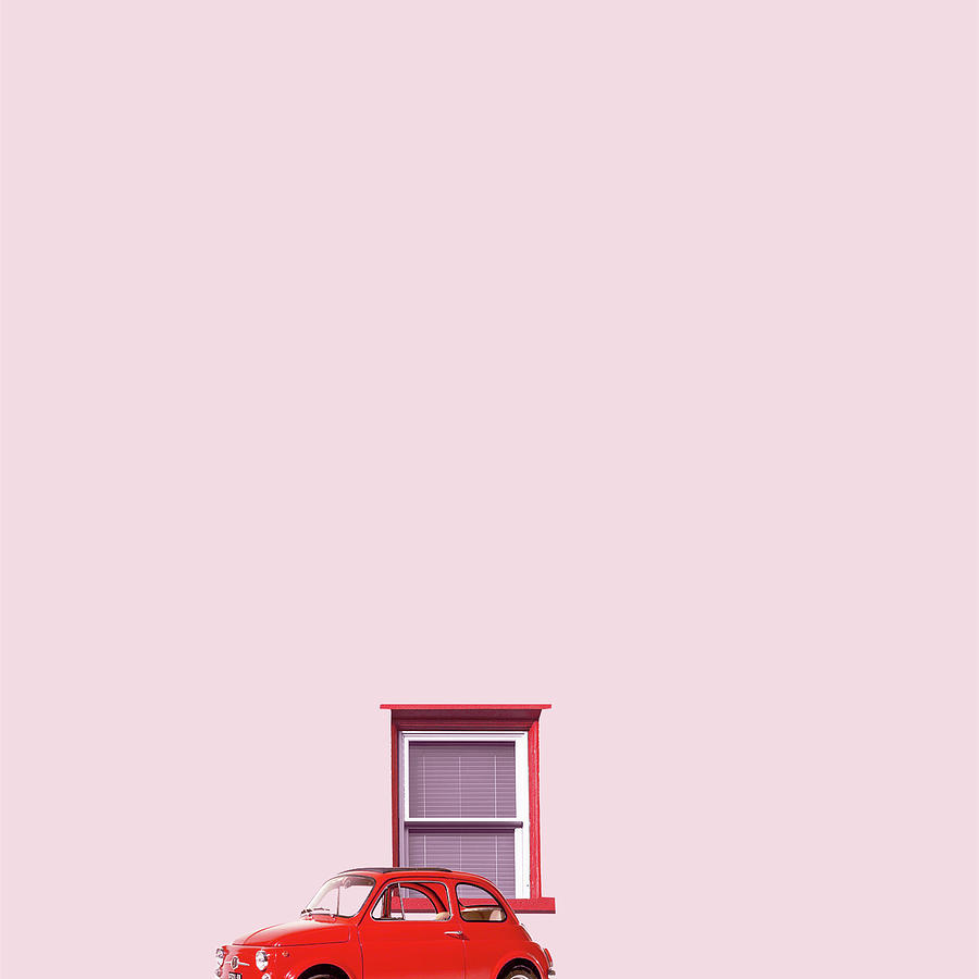 Minimal Photograph - Red car by Caterina Theoharidou