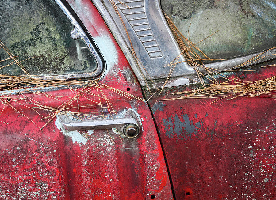 Red Car Door Handle Photograph by Patrice Zinck