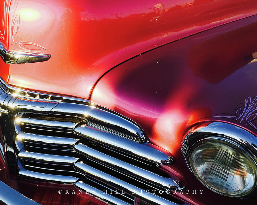 Vintage Photograph - Red Car by Randy Hill
