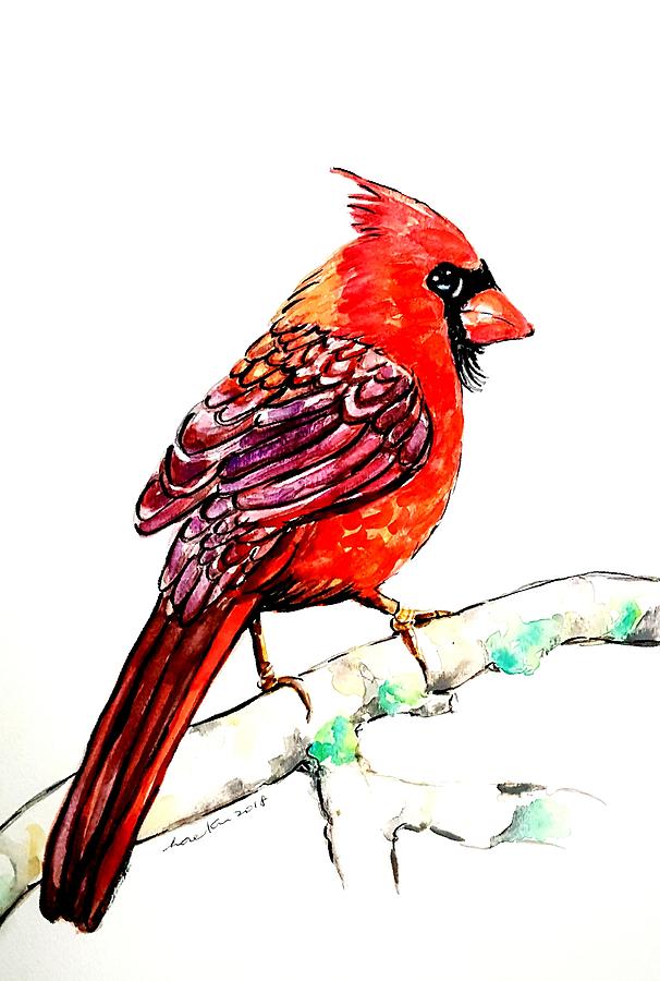 Red Cardinal 71518 Painting by Hae Kim