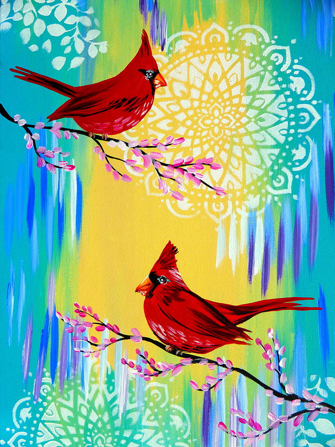 Red Cardinal Cover Painting