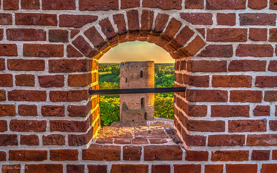 Red Castle Window View Photograph