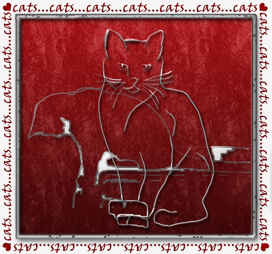 Red Cats Digital Art by Arline Wagner