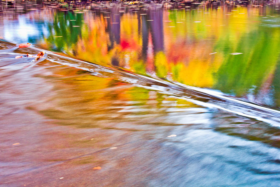 Red Cedar River Reflection at MSU Photograph by John McGraw
