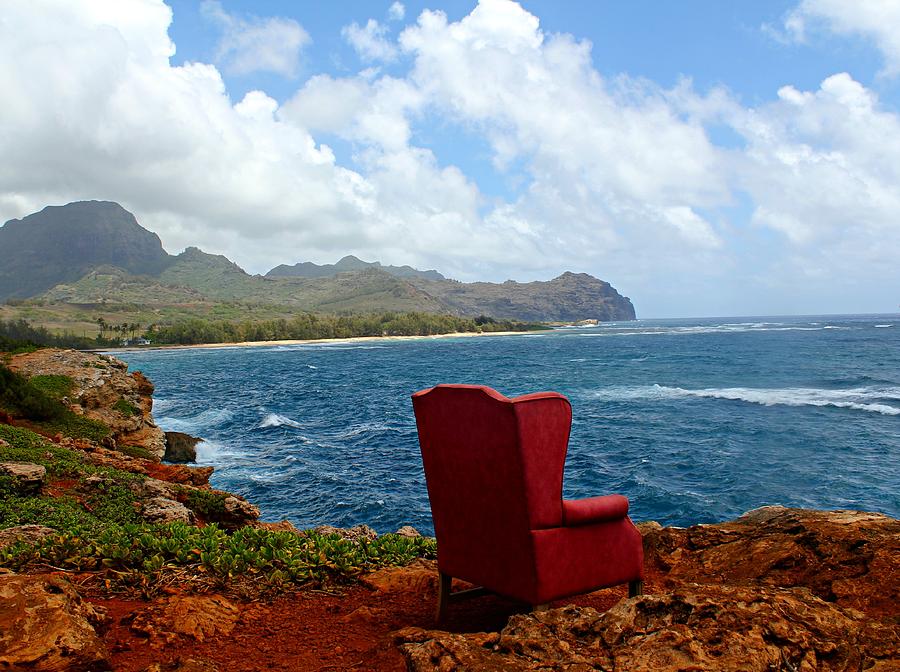 Red Chair in Kauai Photograph by Steve Natale