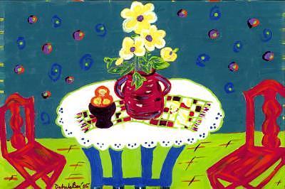 Red Chairs Painting - Red Chairs by Debra LaBar Red Chairs Painting - Red Chairs by Debra LaBar