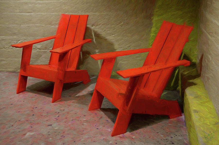 Red Chairs Photograph by Rick Lawler