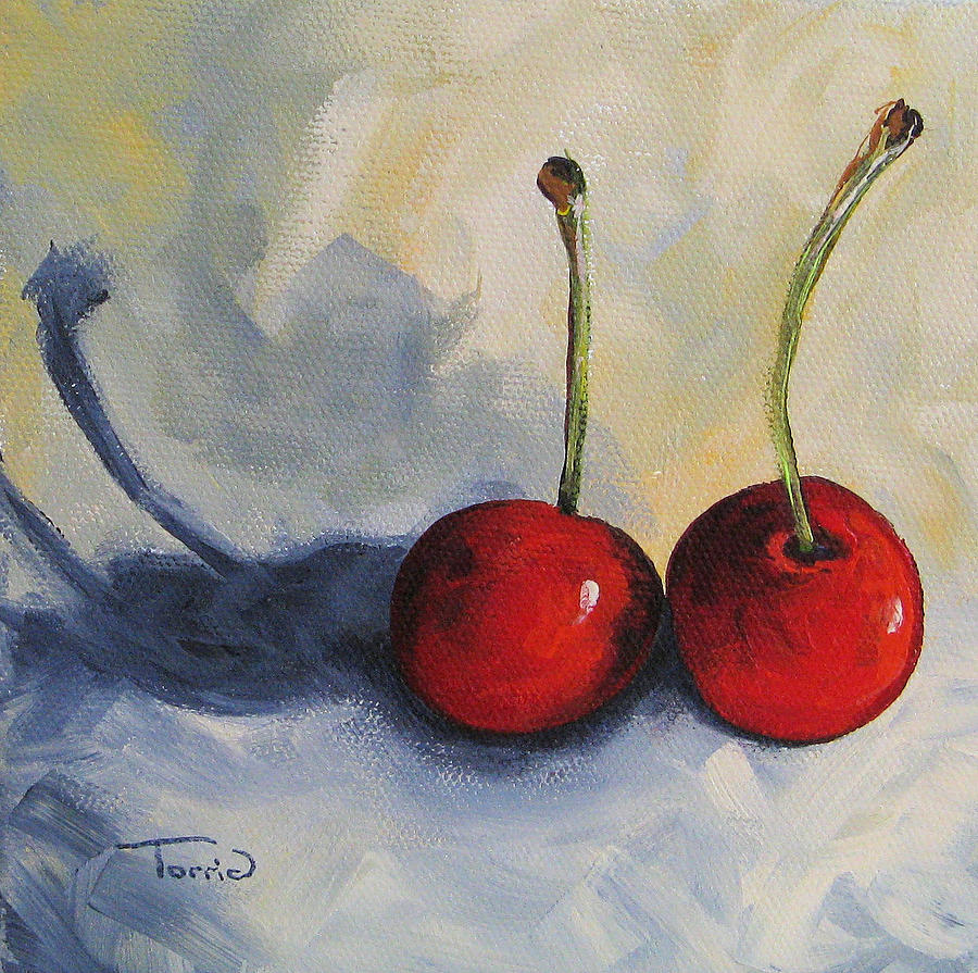 Red Cherries Painting by Torrie Smiley