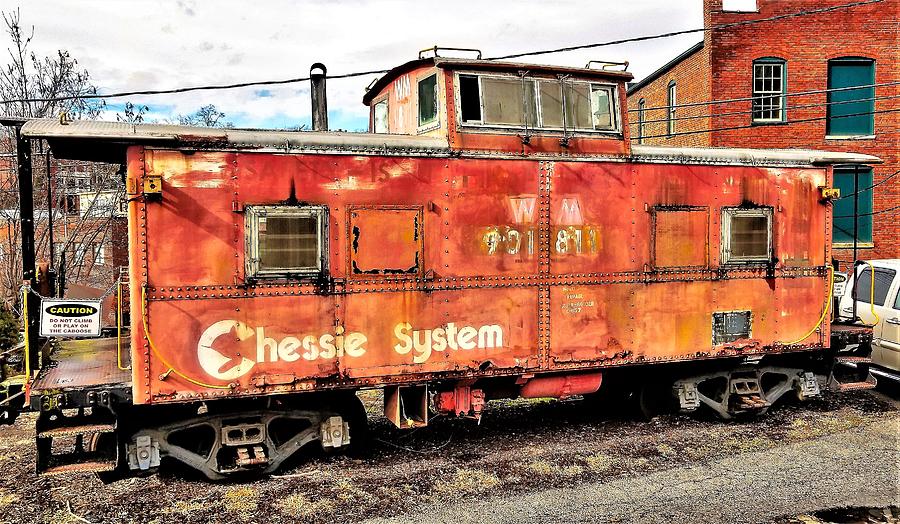 Red Chessie Caboose Photograph by Jim Harris