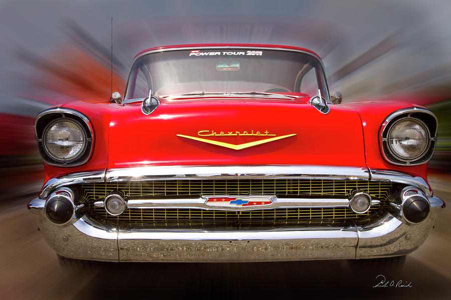 Car Photograph - Red Chevy by Frederic A Reinecke
