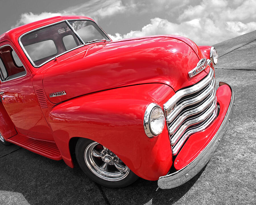 Red Chevy Pickup Photograph by Gill Billington