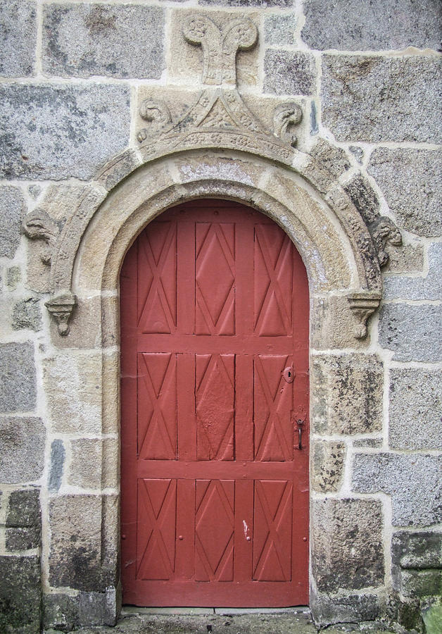 Red Church Door Iv Photograph