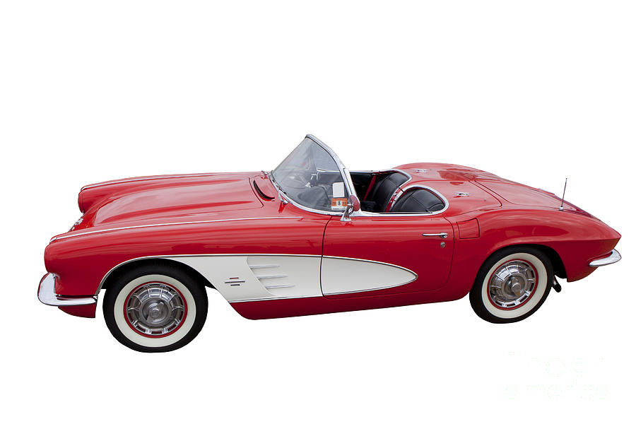Red Classic Corvette Convertible Photograph by Anthony Totah