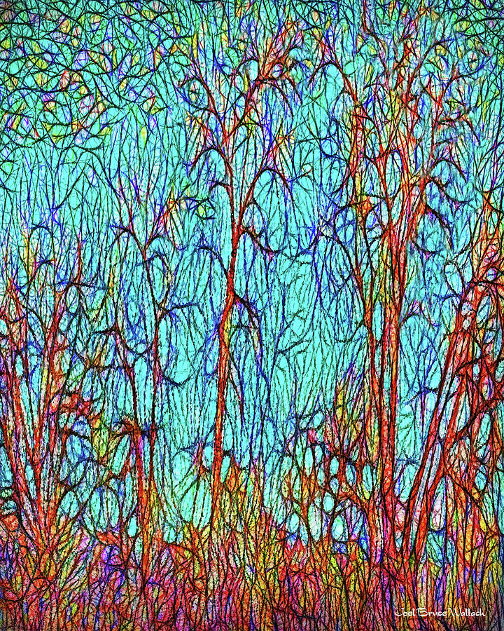 Red Cliff Twilight Trees Digital Art by Joel Bruce Wallach