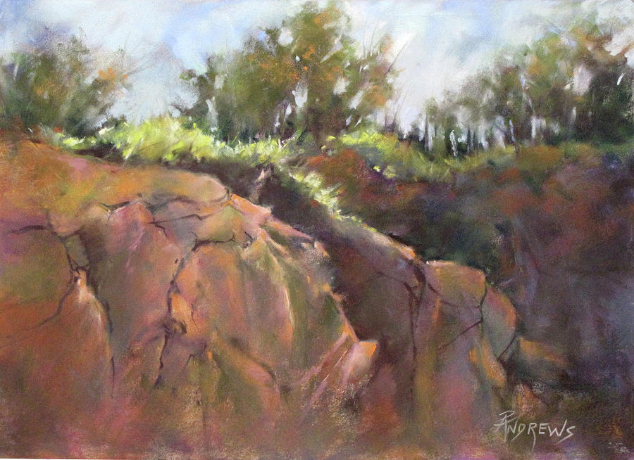 Red Cliffs Painting by Rae Andrews
