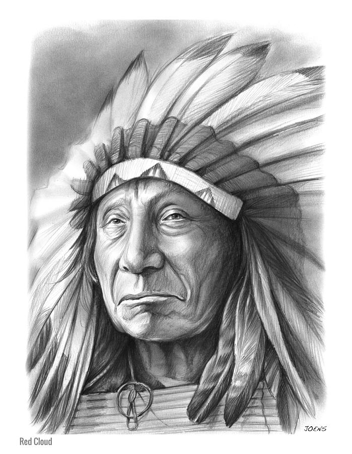 Red Cloud Drawing by Greg Joens