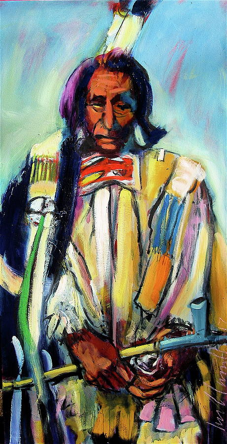 Red Cloud Painting by Les Leffingwell
