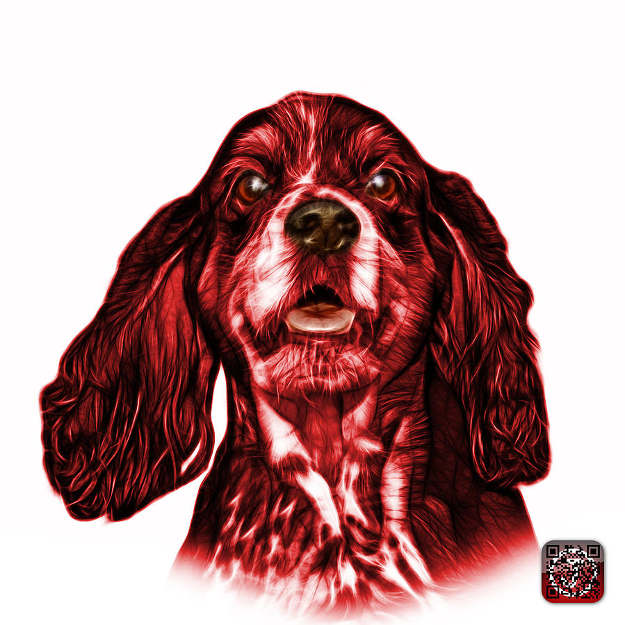 Red Cocker Spaniel Pop Art - 8249 - WB Mixed Media by James Ahn