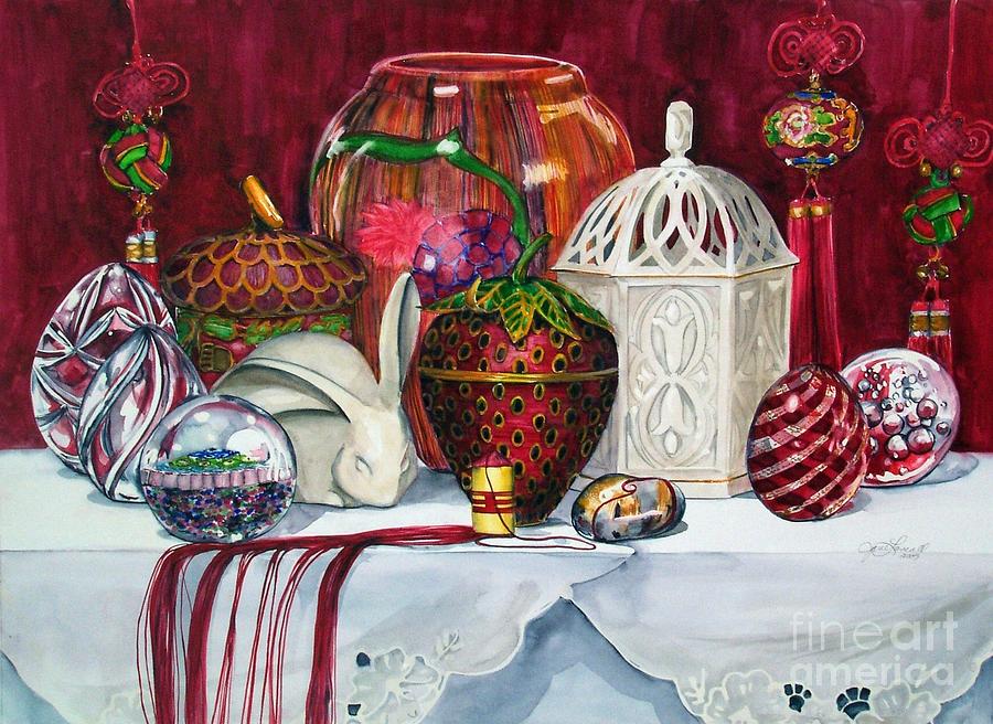 Red Composition No. 4 by Jane Loveall Red Composition No. 4 by Jane Loveall