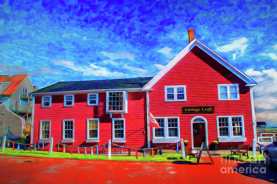 Red Cottage Painting Photograph by Rick Bragan