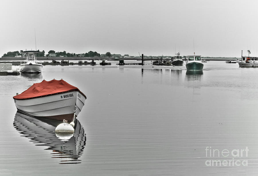 Red cover boat Photograph by Claudia M Photography