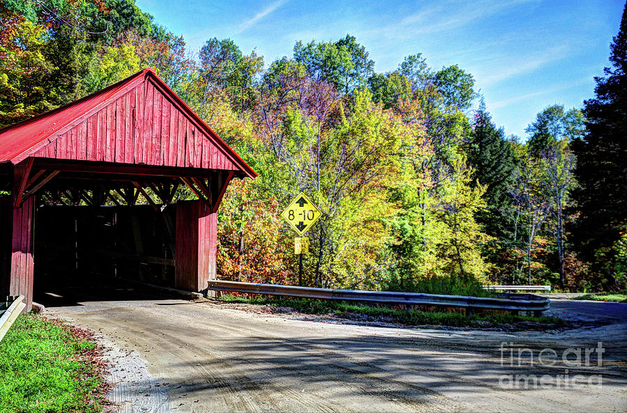 Red Covered Bridge Photograph by Deborah Klubertanz