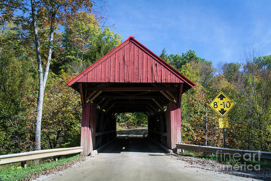 Red Covered Bridge, Vermont Photograph by Deborah Klubertanz