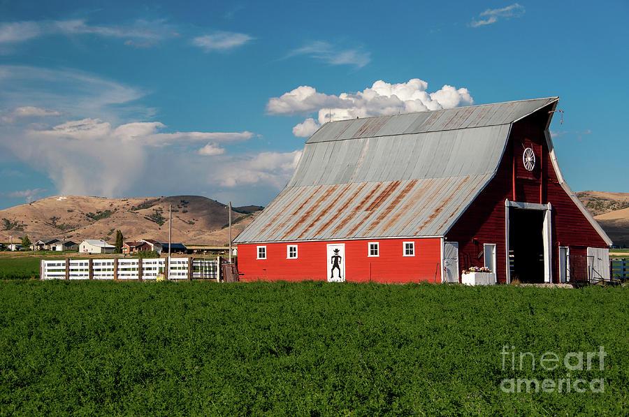 Red Cowboy Barn - Idaho Photograph by Gary Whitton