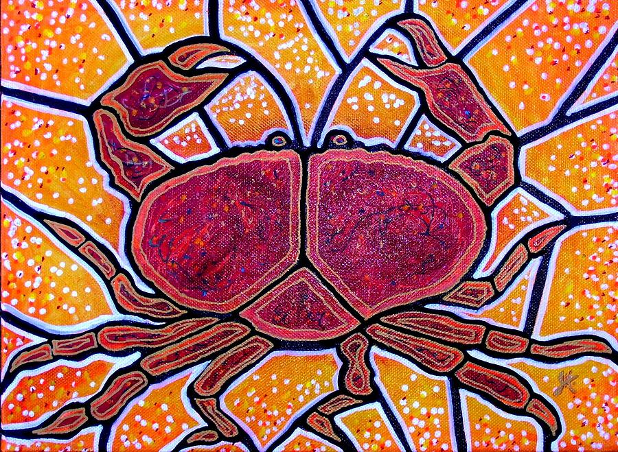 Red Crab Painting by Jim Harris