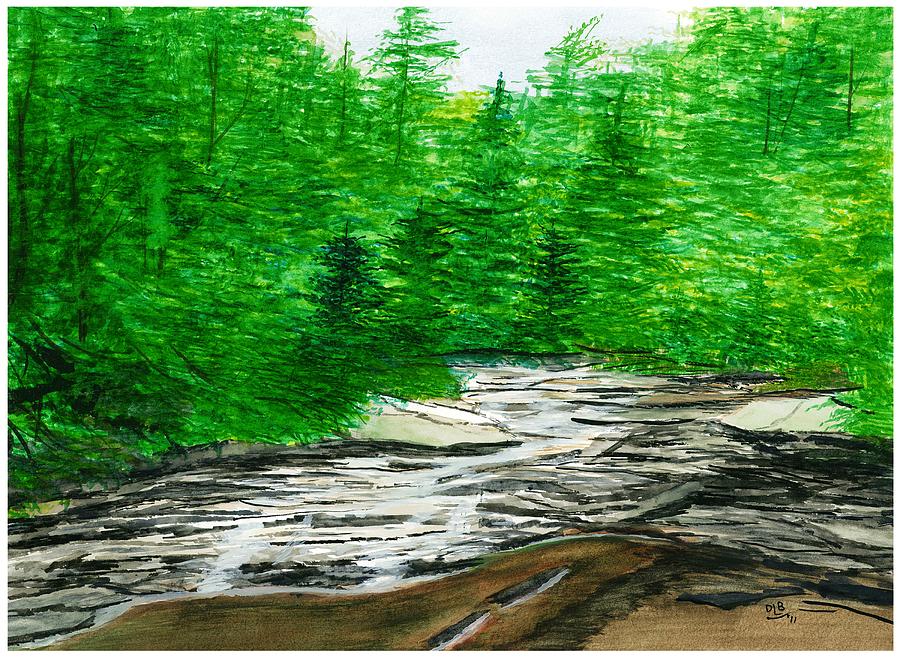 Red Creek Painting by David Bartsch