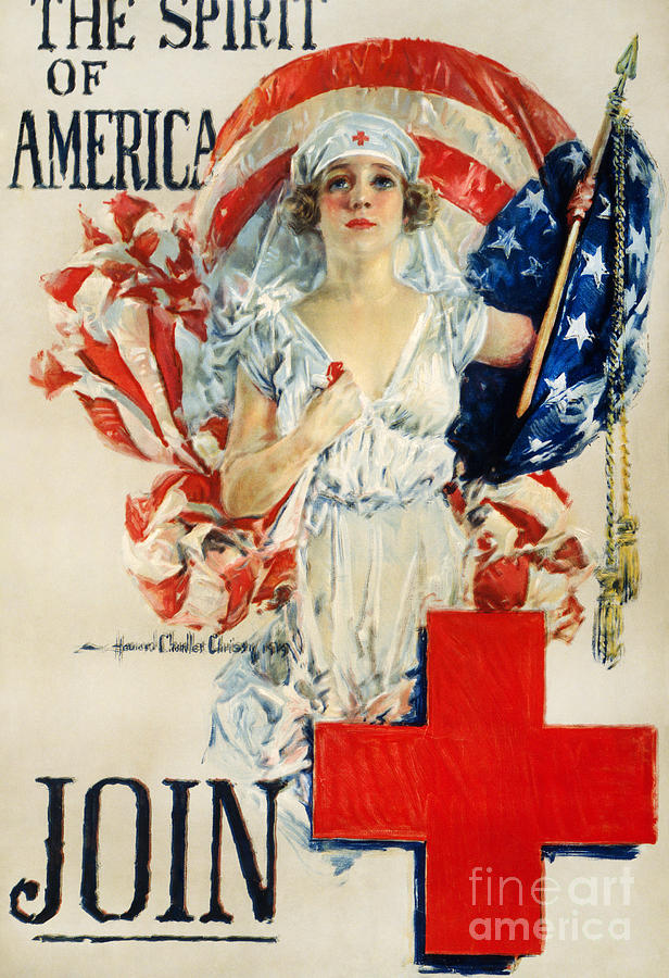 Red Cross, 1919 Drawing by Howard Chandler Christy