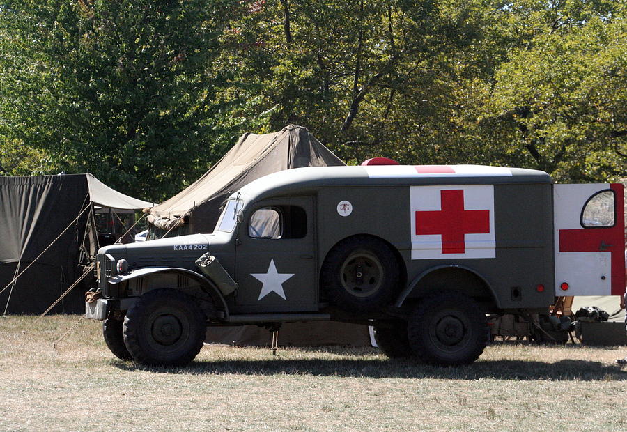 Red Cross Ambulance in 1944 Photograph by Valerie Collins