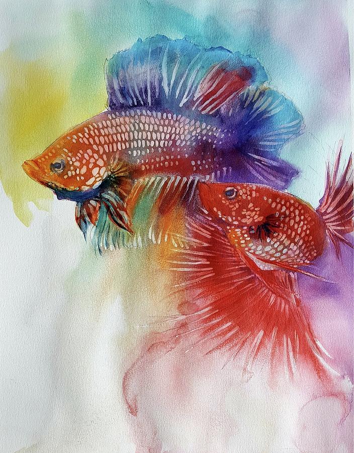 Red Crown Painting by Betta Painter - Fine Art America