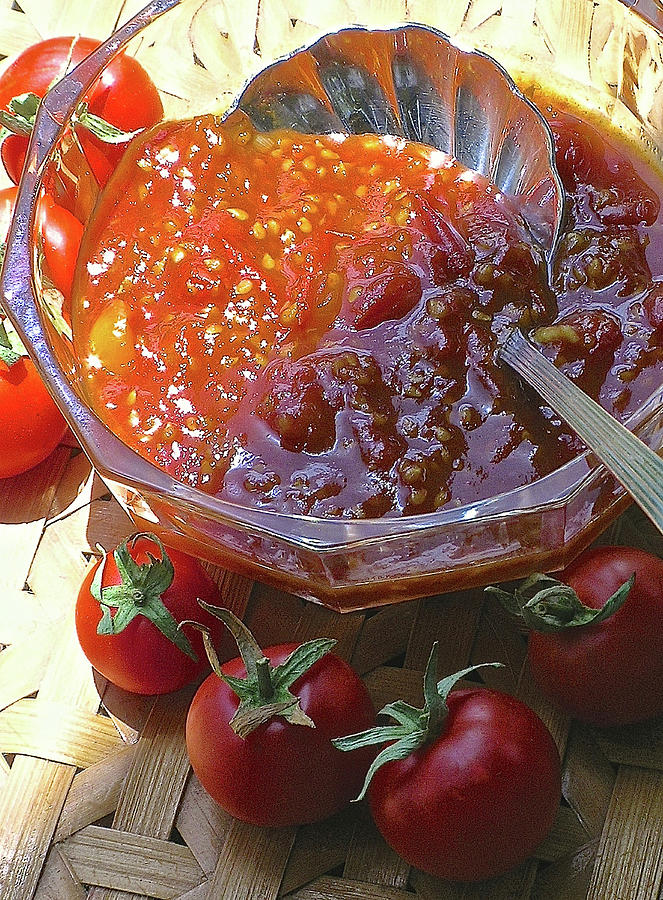 Red Currant Tomato Jam Hawaiian Style Photograph by James Temple
