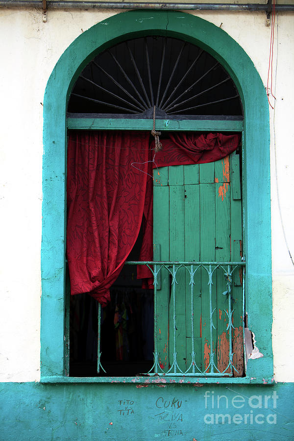 Red Curtain in Casco Viejo Photograph by John Rizzuto