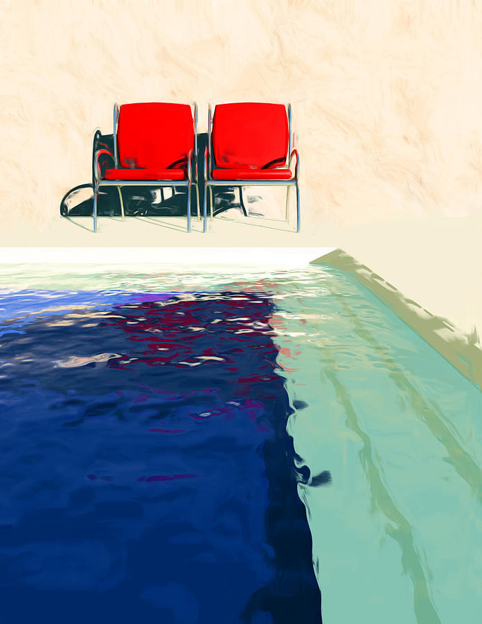 Red Deck Chairs Digital Art by Richard Rizzo