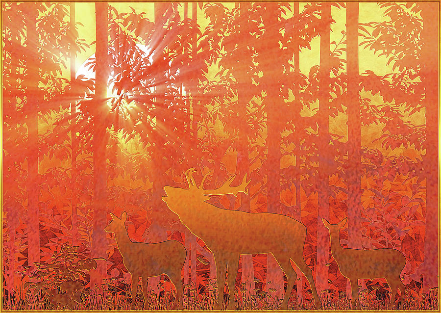 Red deer Digital Art by Harald Dastis