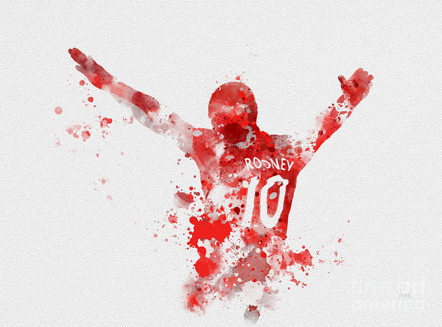 Wayne Rooney Mixed Media - Red Devil by My Inspiration
