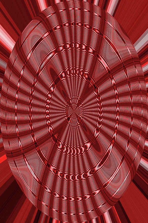 Red Digital Bow Digital Art by Tom Janca