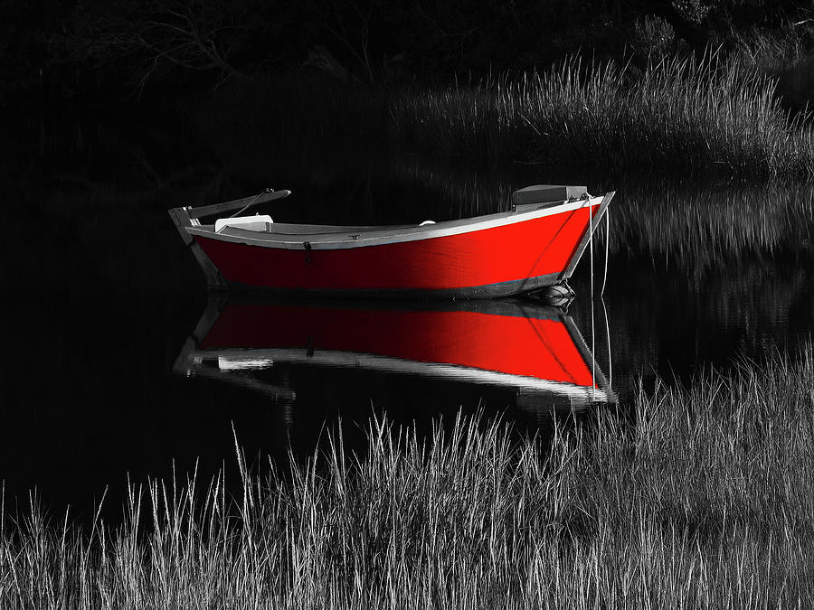 Red Dinghy Photograph by Juergen Roth