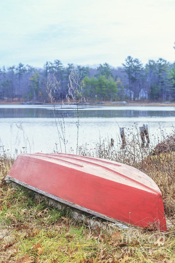 Red Dingy Photograph by Edward Fielding