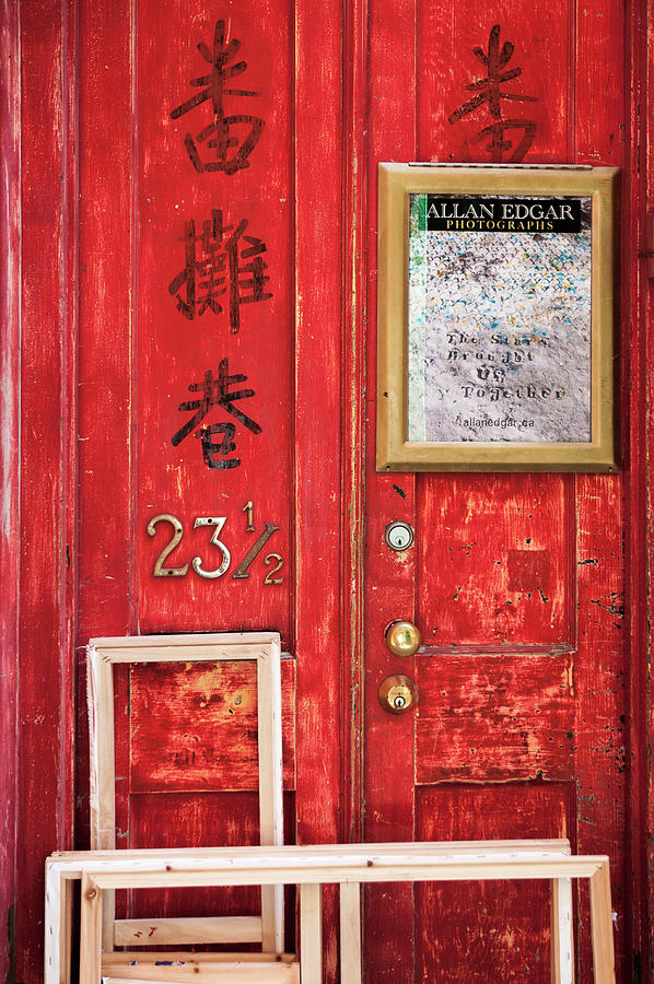 Fan Tan Alley Red Door Photograph by Ginger Stein