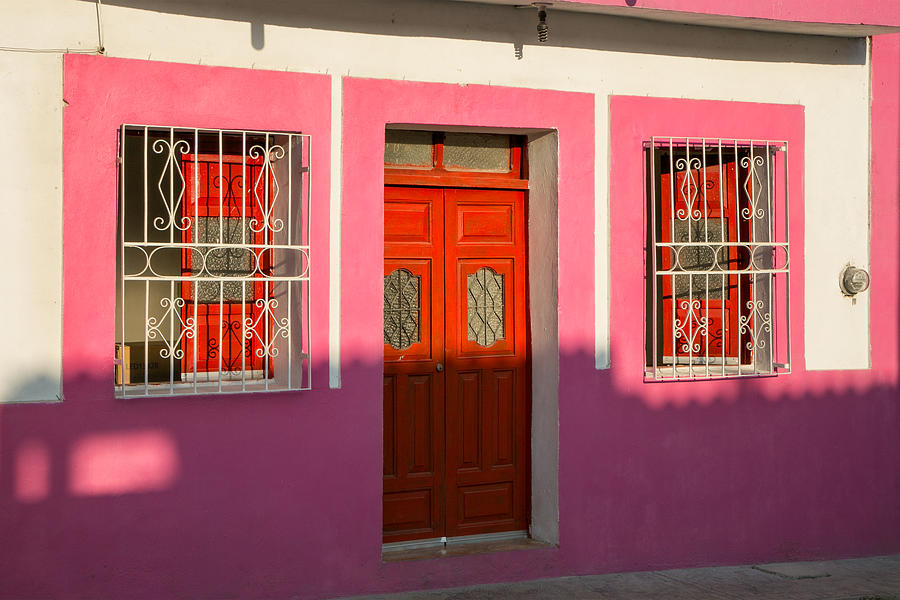 Red Door and Red Windows Photograph by Jurgen Lorenzen