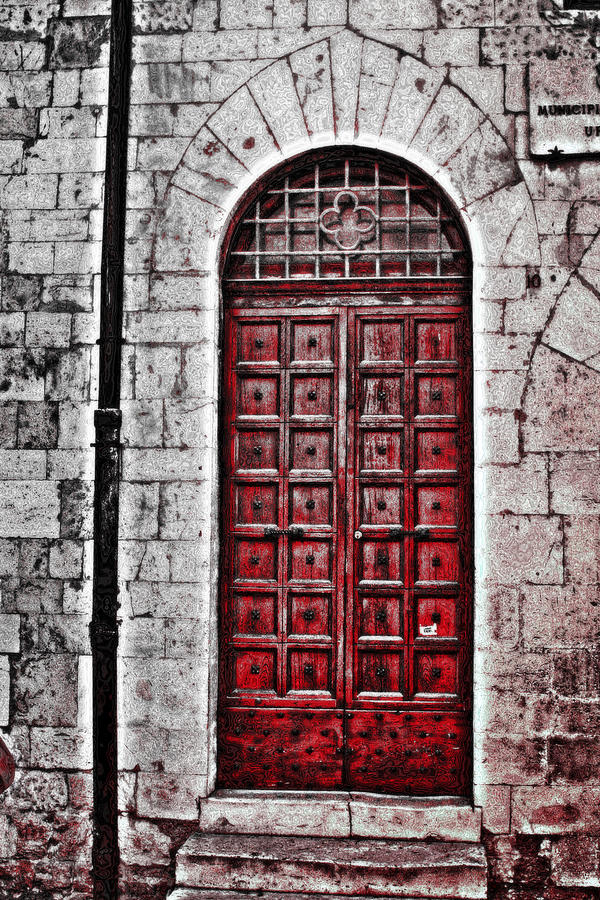 Red Door Digital Art by Greg Sharpe